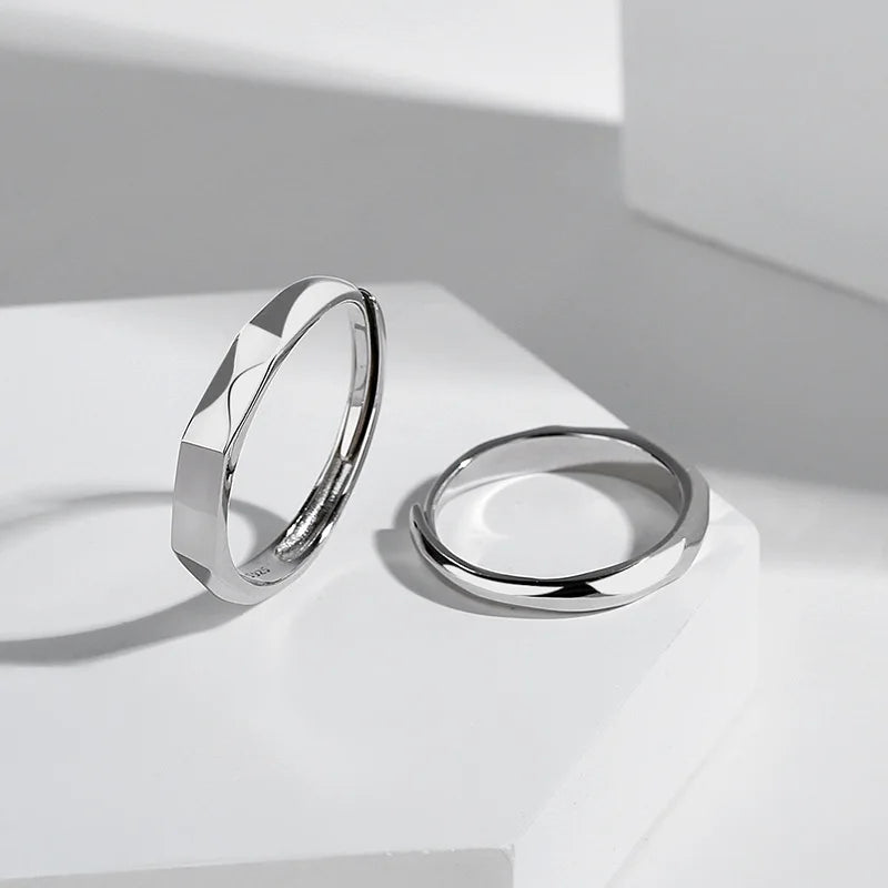 luxury 925 Sterling Silver “I Love You” Couple Ring – Promise & Engagement Ring Set Of 2