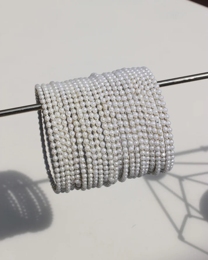 White Pearl Bangles