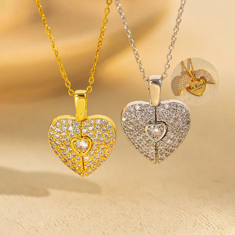 Engrave Name Open Heart Neckless