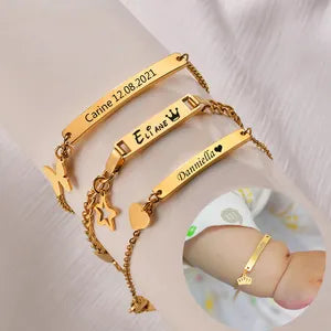 Custom Baby Name Bracelets β Personalized Gifts for Boys & Girls