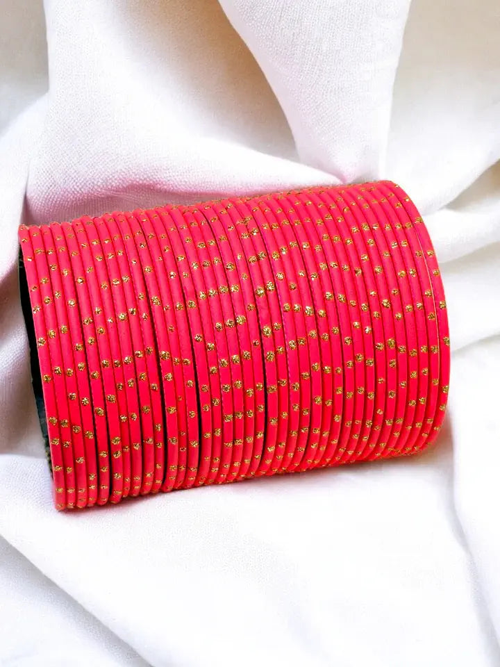 Metal Dot Bangles(Per Dozen)