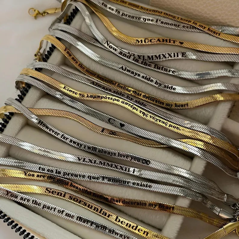 Engraved Couples Bracelet – Personalized For You & Your Love