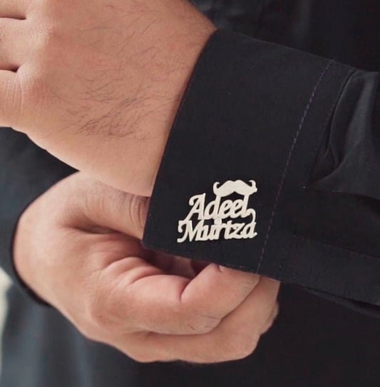 Custom Name Cufflinks - Ring Reza