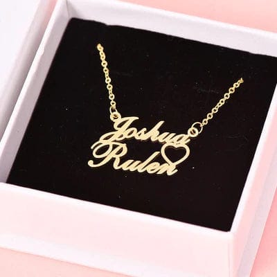 Customized Double Name Heart Necklace - Ring Reza