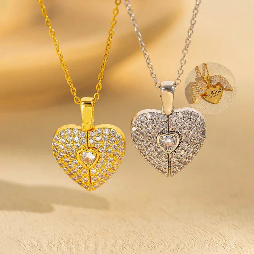 Engrave Name Open Heart Neckless - Ring Reza
