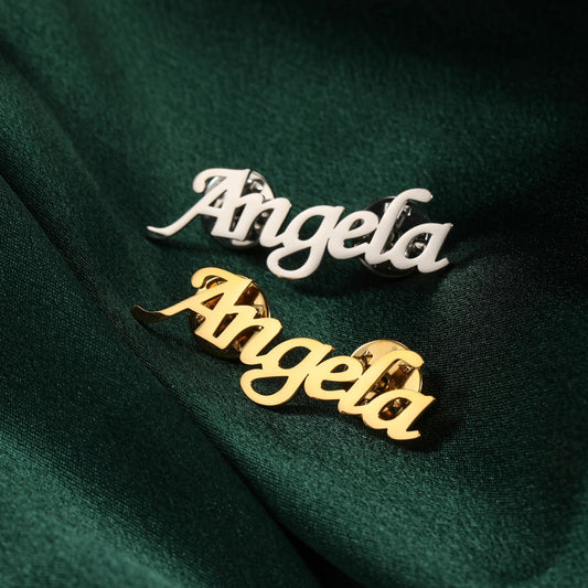 Custom Name Letters Brooch
