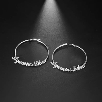 Customized Name Hoop Earrings