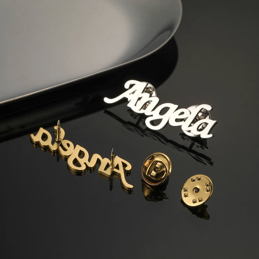 Custom Name Letters Brooch