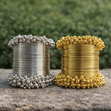 Luxury Gold & Silver Bangles Set