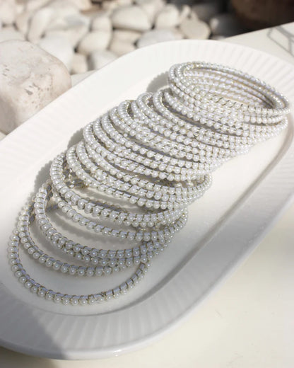 White Pearl Bangles