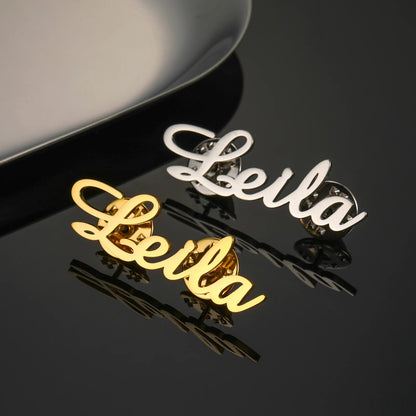 Custom Name Letters Brooch