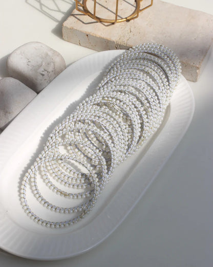 White Pearl Bangles