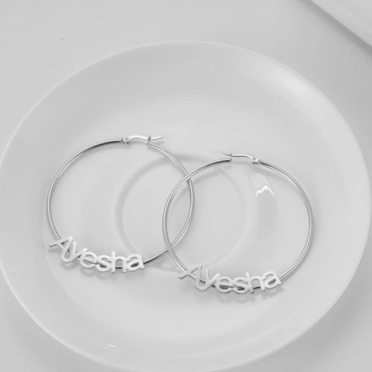 Customized Name Hoop Earrings