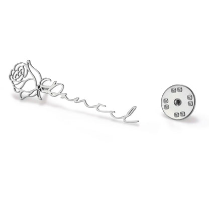 Custom Flower Name Brooch