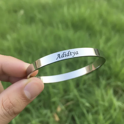 Engraved Name Kada Bracelet – Premium Quality Steel