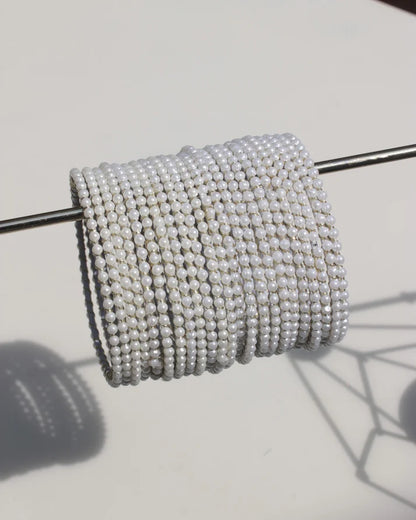 White Pearl Bangles