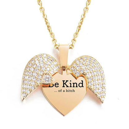 Engrave Name Open Heart Neckless