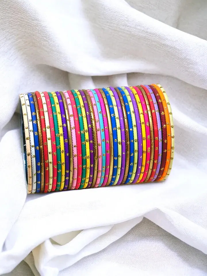Metal Dot Bangles(Per Dozen)