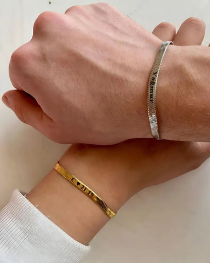 Engraved Couples Bracelet – Personalized For You & Your Love