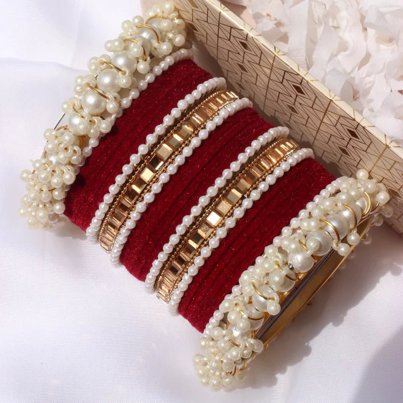 Bridal Pearl Bangle Set - Ring Reza