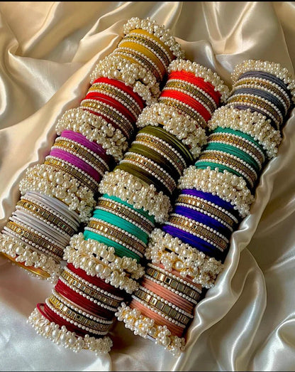 Bridal Pearl Bangle Set - Ring Reza