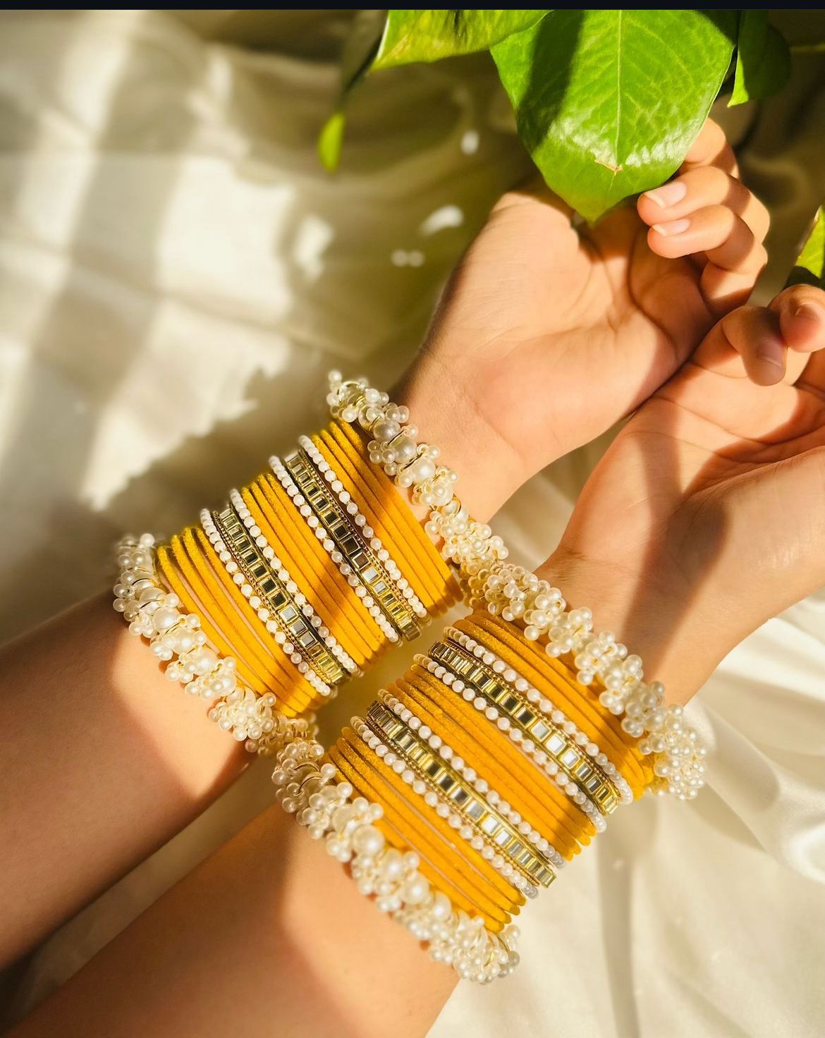 Bridal Pearl Bangle Set - Ring Reza