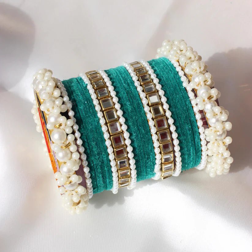 Bridal Pearl Bangle Set - Ring Reza