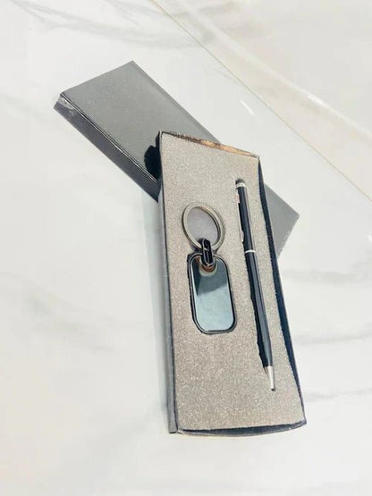 China Imported Black Name Stylus Pen +Keychain - Ring Reza