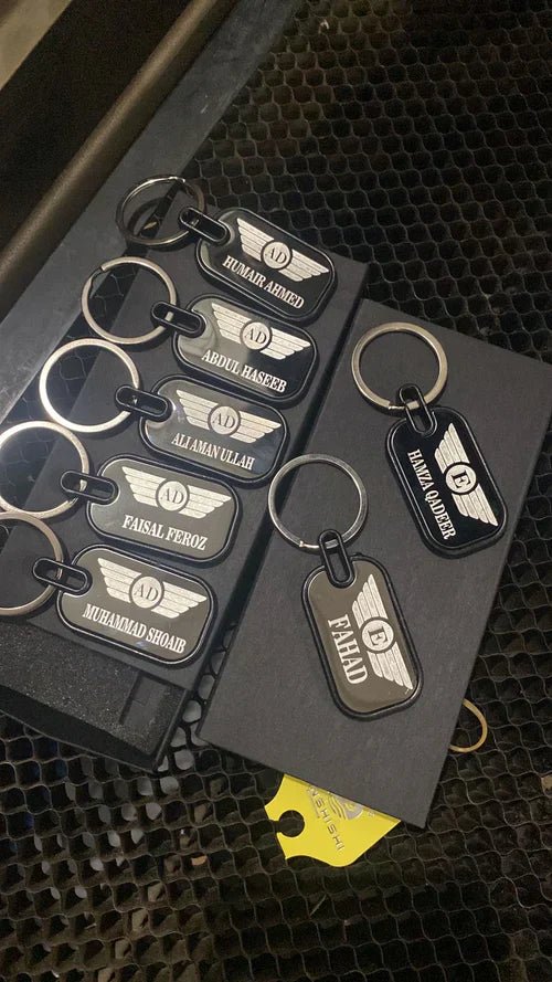 China Imported Black Name Stylus Pen +Keychain - Ring Reza