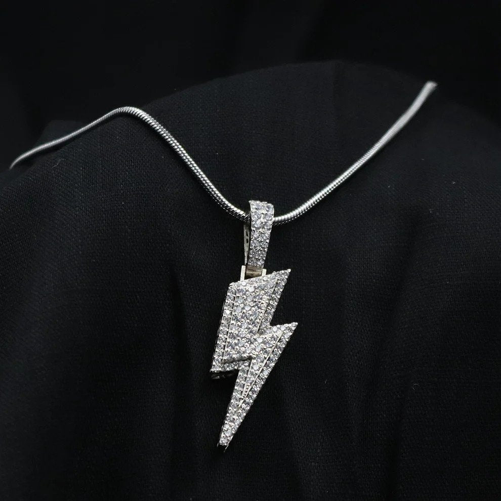 Diamond Style Bolt Pendant Chain