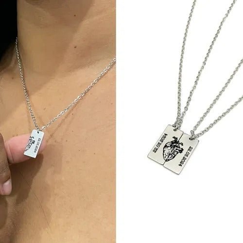 Couple Heart Neckles - Ring Reza