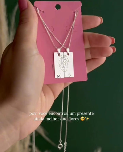 Couple Heart Neckles - Ring Reza