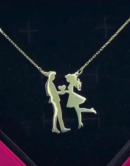 Couple Necklaces for Him & Her - Ring Reza