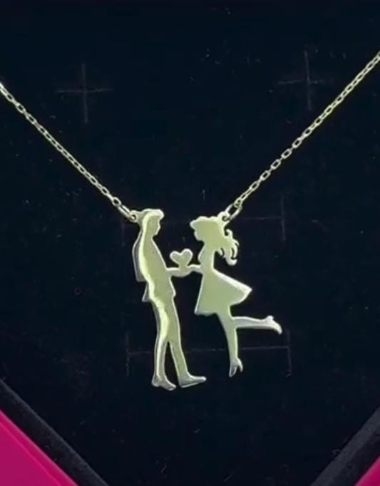 Couple Necklaces for Him & Her - Ring Reza