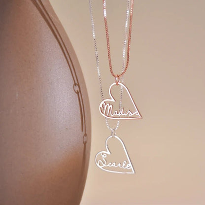 Custom Heart Name Necklace - Ring Reza
