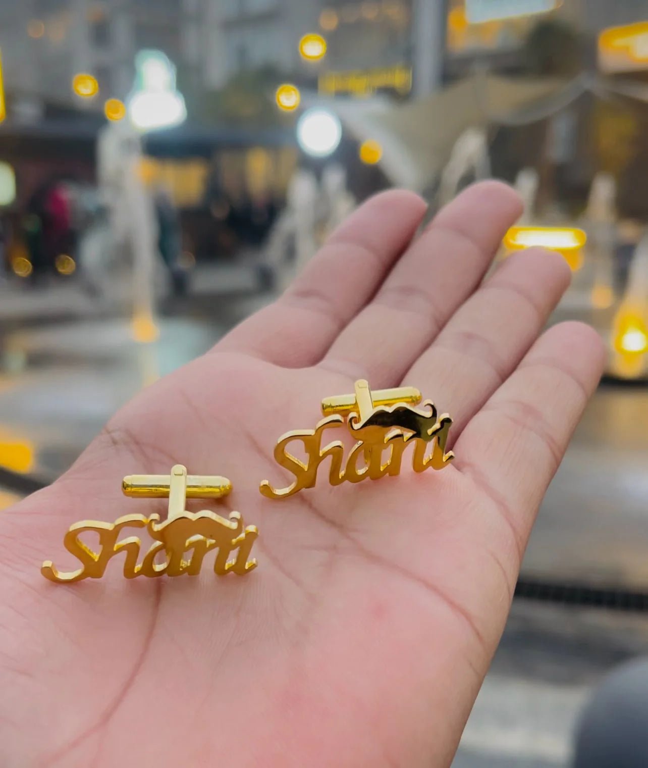 Custom Name Cufflinks - Ring Reza