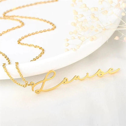 Custom Vertical Name Necklace – Personalized Jewelry Gift - Ring Reza