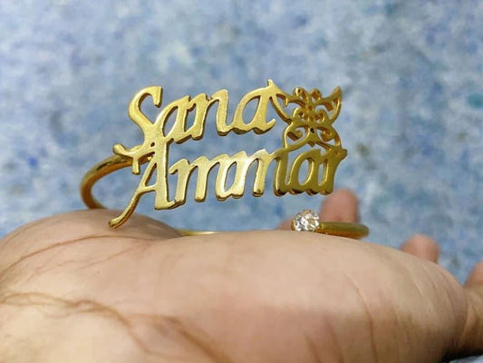 Customize Name Bangle for Girls - Ring Reza
