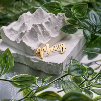 Customize Name Brooch – Personalized Silver/Golden Breastpin with Initials or Numbers - Ring Reza