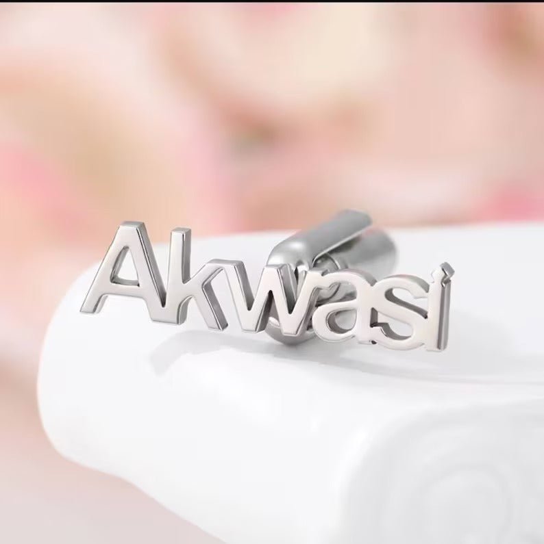 Customize Name Cufflinks – Personalized Letter Cufflinks for Groom, Wedding & Formal Wear - Ring Reza