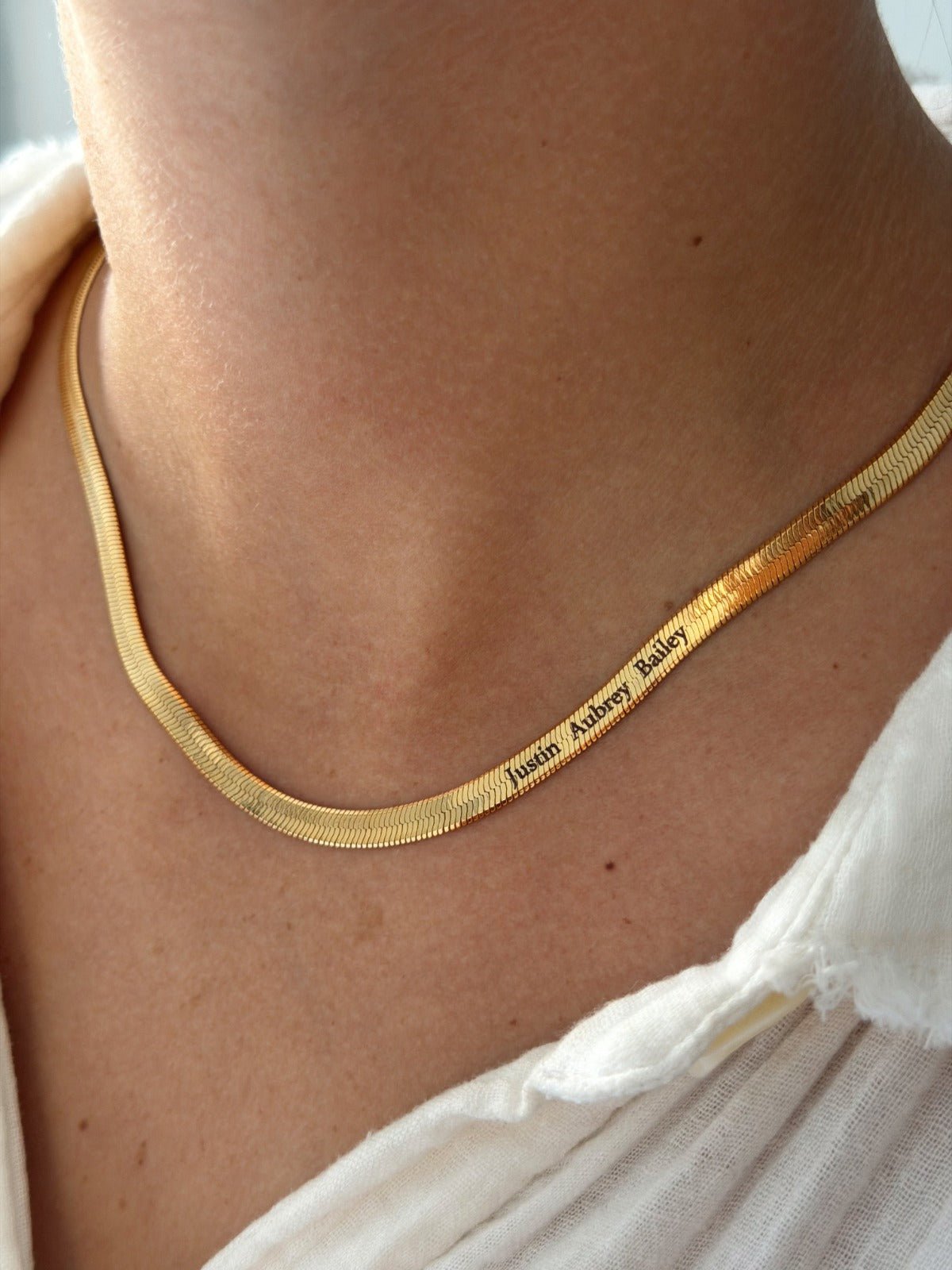 Customize Name Snake Chain - Ring Reza