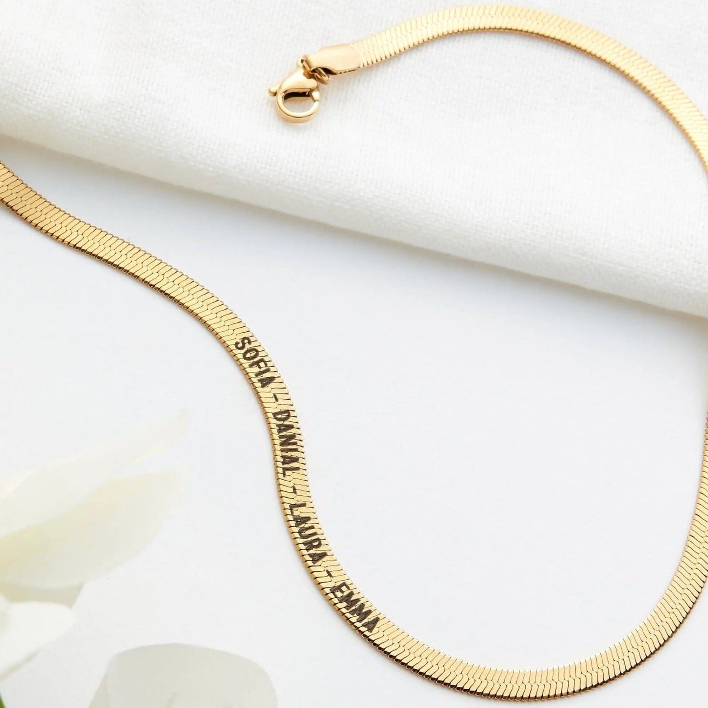Customize Name Snake Chain - Ring Reza
