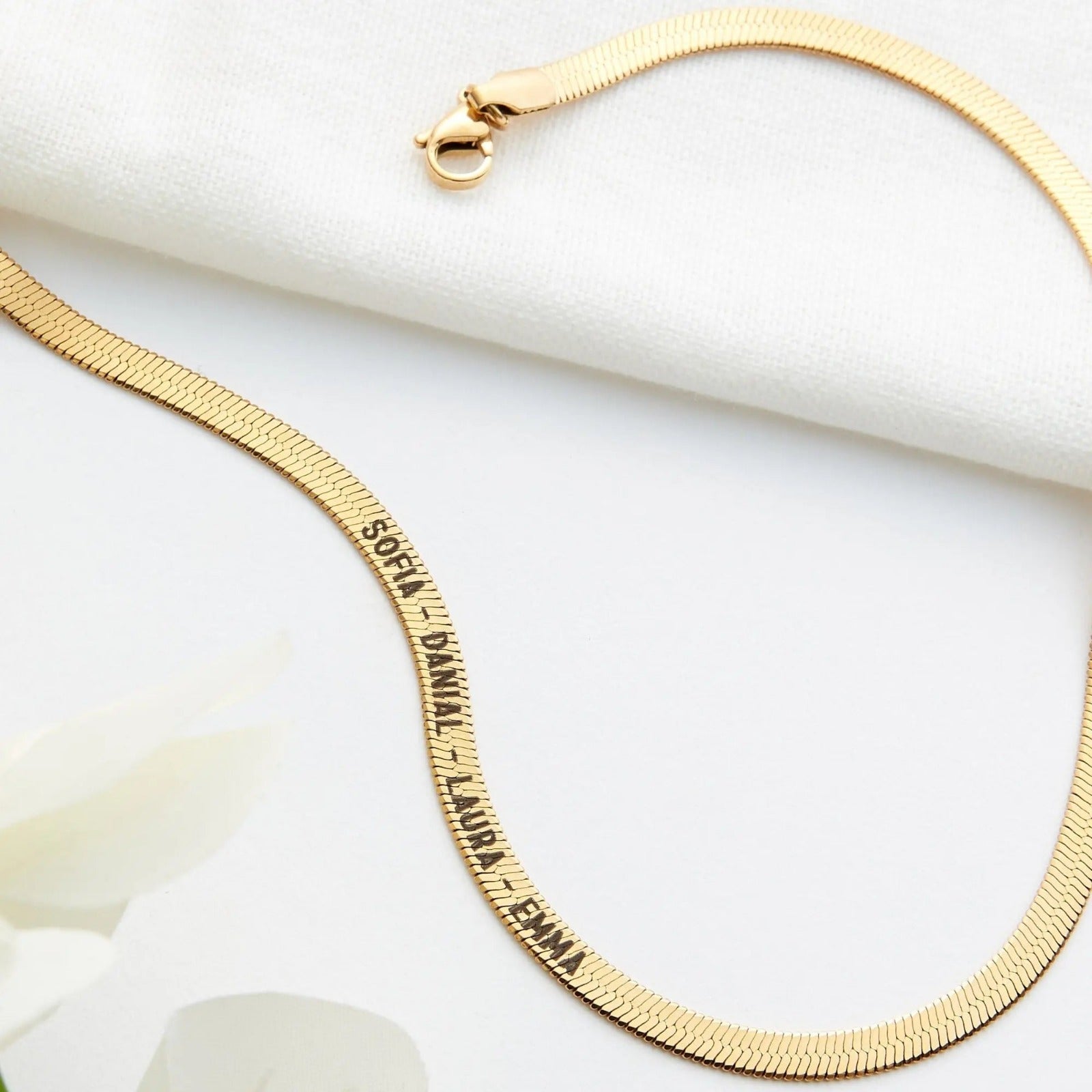 Customize Name Snake Chain - Ring Reza