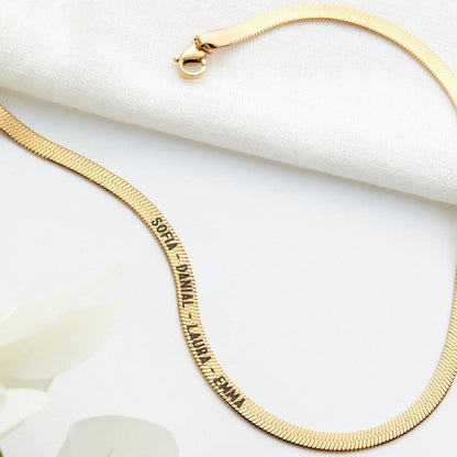 Customize Name Snake Chain - Ring Reza