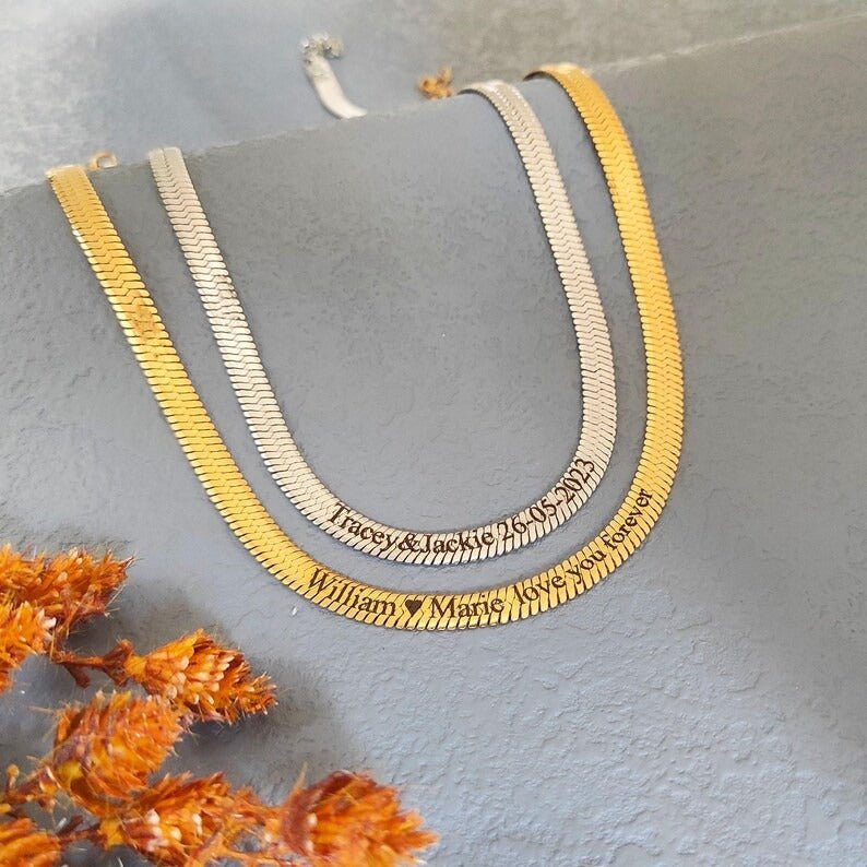Customize Name Snake Chain - Ring Reza
