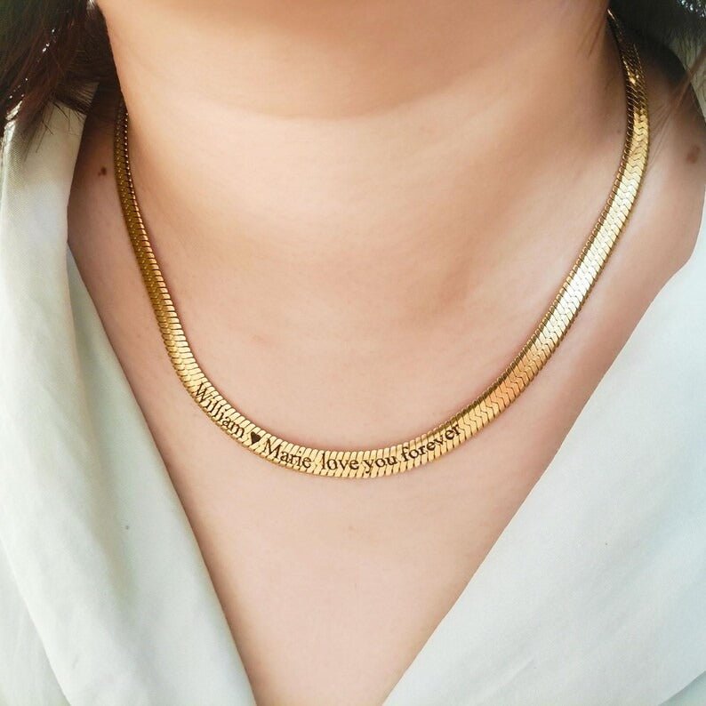 Customize Name Snake Chain - Ring Reza