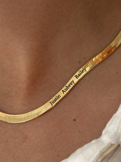 Customize Name Snake Chain - Ring Reza