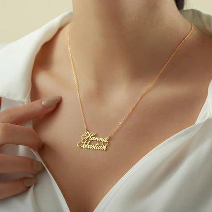 Customized Double Name Heart Necklace - Ring Reza
