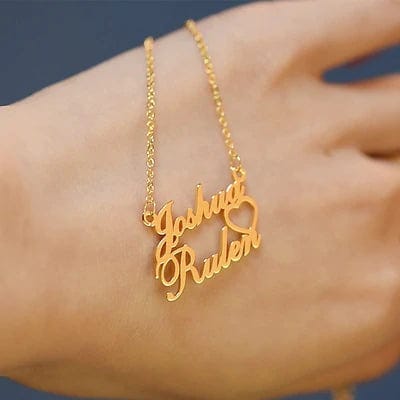 Customized Double Name Heart Necklace - Ring Reza