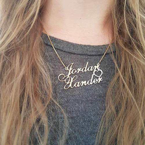 Customized Double Name Heart Necklace - Ring Reza